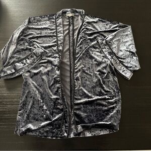 Pleione By Anthropologie Velvet Kimono Cardigan Open Front Women’s Medium